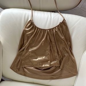 DVF Gold Disco Metallic Halter top